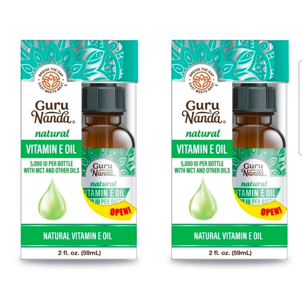 Guru Nanda Natural‎ Vitamin E Oil 5000 IU MCT Oils 2 fl oz Qty of 2